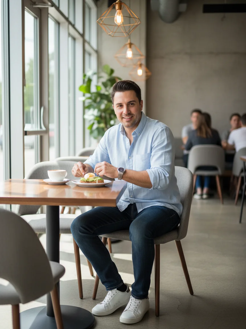 AI-generated Hinge profile photo - professional dating portrait