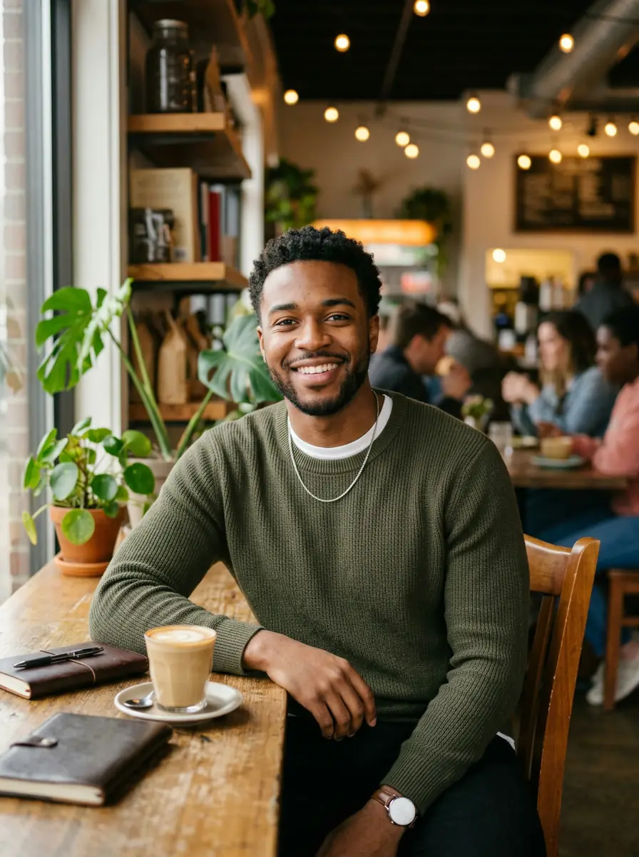 coffee-shop dating photo background 3 — natural lifestyle