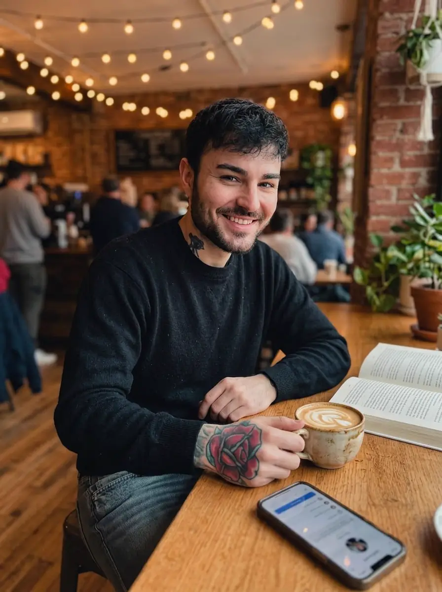 coffee-shop dating photo background 5 — natural lifestyle