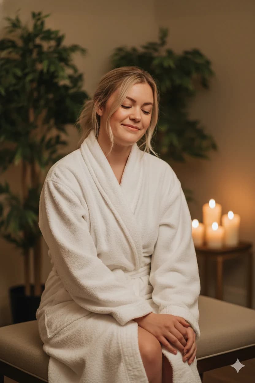 Spa & Wellness - Self-care focused, relaxed, serene moment