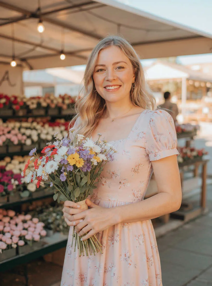 Professional dating photo for women - warm aesthetic