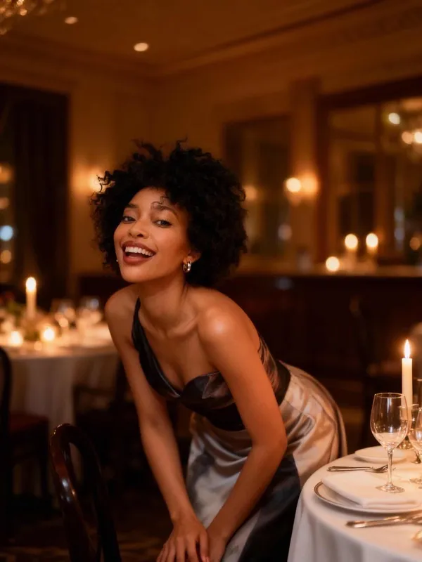 AI-generated dating photo for women