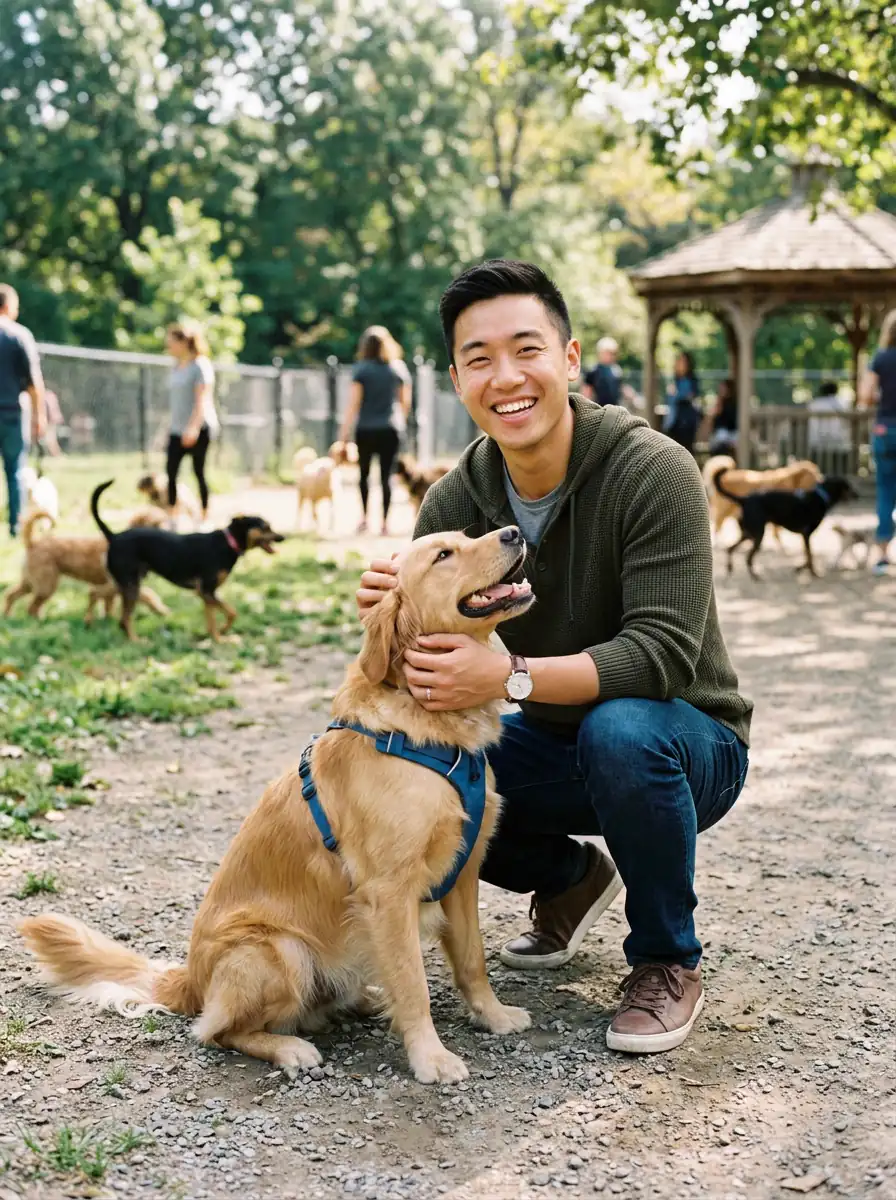 dog-park dating photo background 9 — natural lifestyle