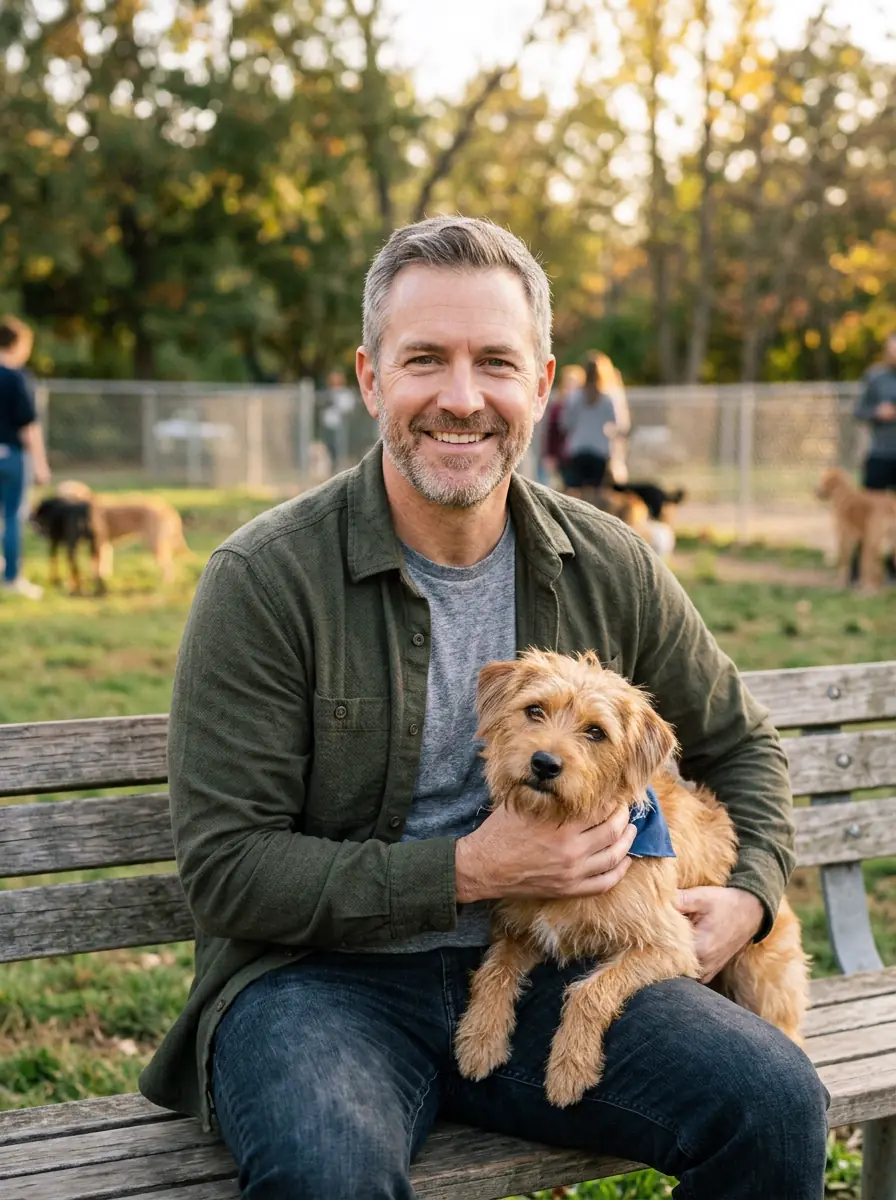 dog-park dating photo background 2 — natural lifestyle