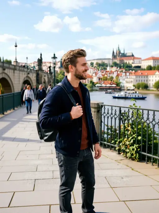 Outdoor AI dating photo example